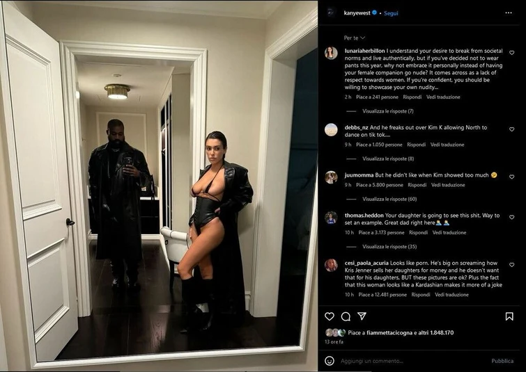 Kanye West e Bianca Censori 