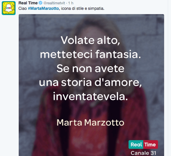 Marta Marzotto la commozione viaggia sui social