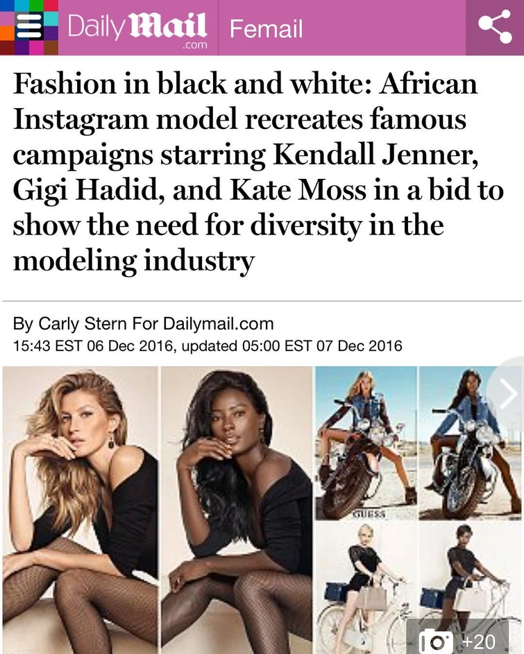 Deddeh la modella nera che sfida le top model bianche per sconfiggere i pregiudizi