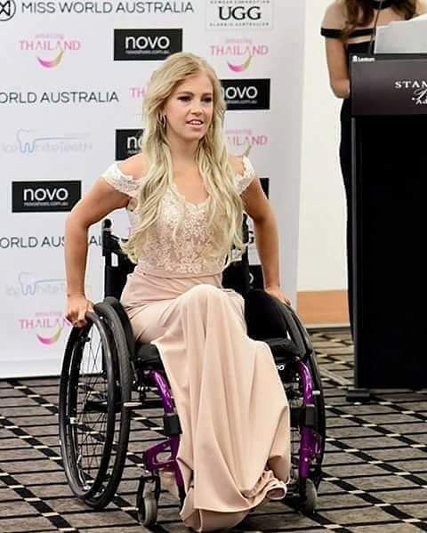 La prima ragazza in sedia a rotelle a partecipare alle selezioni di Miss Mondo
