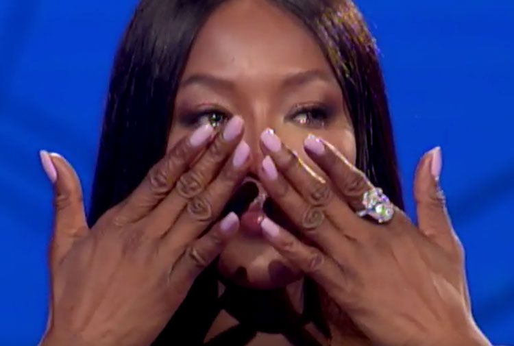 Naomi Campbell scoppia a piangere a Che tempo che fa