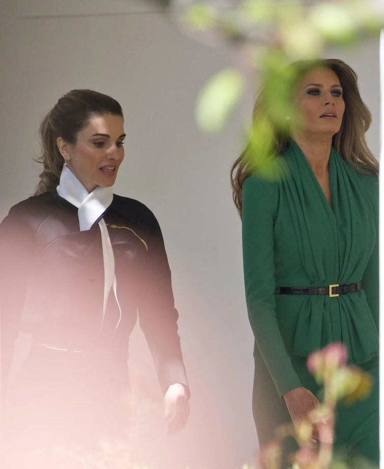 Melania Trump incontra Rania di Giordania ed è subito gara di stile