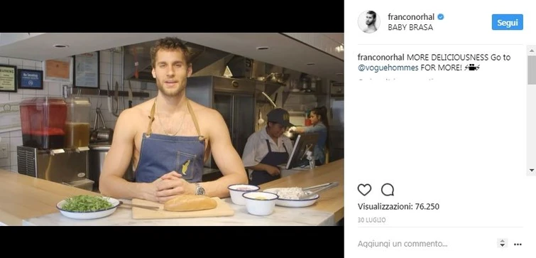 Franco Noriega il sexy chef peruviano stuzzica con un video illegale le sue follower