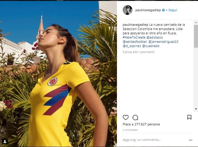 Miss Universo indossa la nuova maglia della nazionale colombiana e scoppia il putiferio