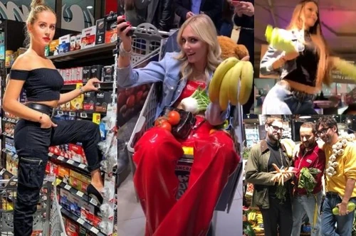 La festa al supermercato tra lattuga che vola e finocchi in pancia social in rivolta contro Fedez e Chiara Ferragni
