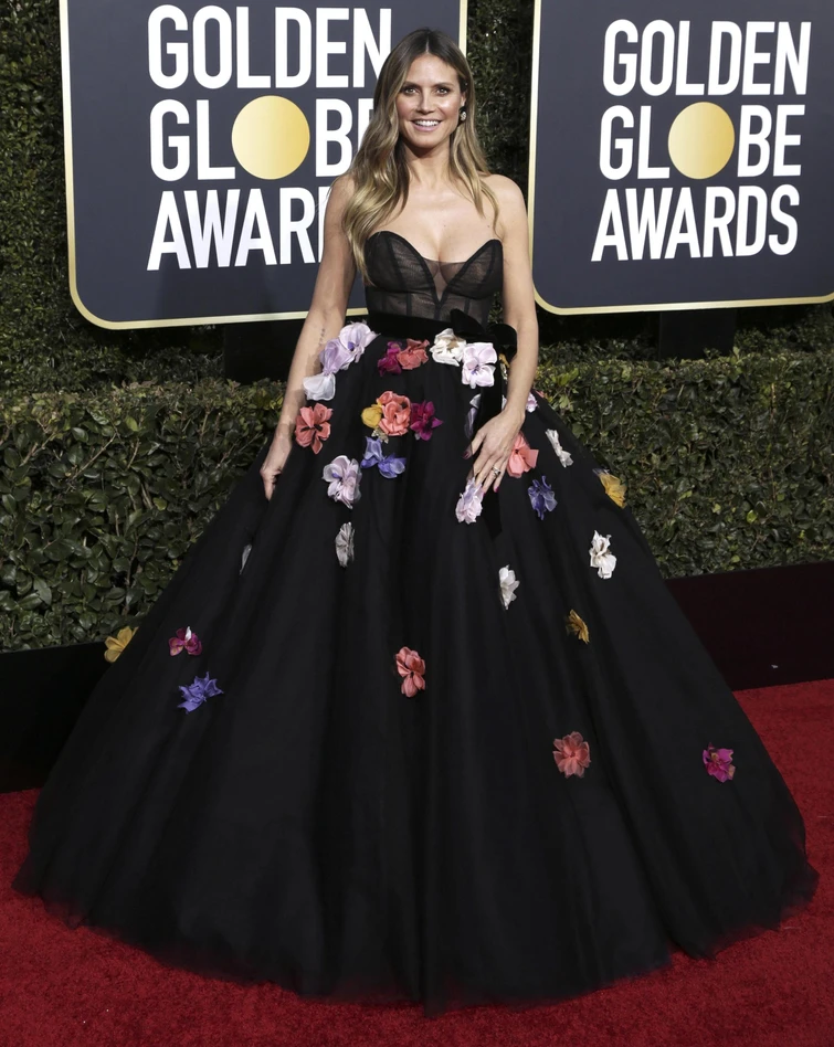 Heidi Klum ai Golden Globe sfoggia il giovane fidanzato e lanello Ma tutti guardano altrove