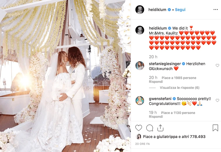Heidi Klum le nozze da sogno a Capri con il baby amore