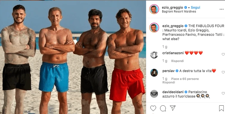 Favino Ezio Greggio Totti Ilary Icardi e Wanda Nara il resort alle Maldive delle celebrità