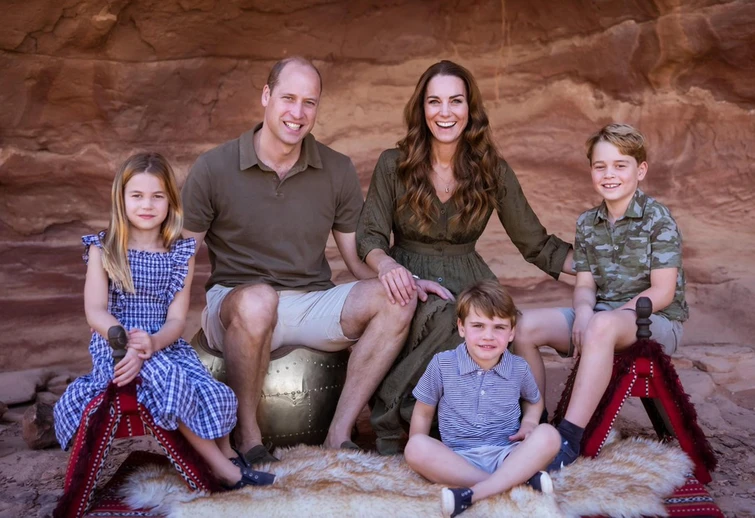Kate William e i principini questanno cartolina di Natale dalla Giordania