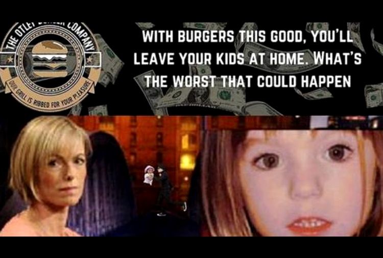Maddie McCann il vergognoso spot che sfrutta la sua immagine per vendere hamburger