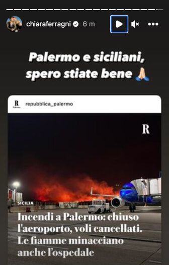 Chiara Ferragni criticata per i selfie sullo yacth mentre la Sicilia brucia In sua difesa interviene Fedez ma poi cancella il post