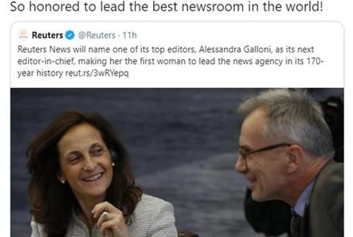 Chi è Alessandra Galloni e come è riuscita a diventare la prima donna alla guida della Reuters dopo 170 anni