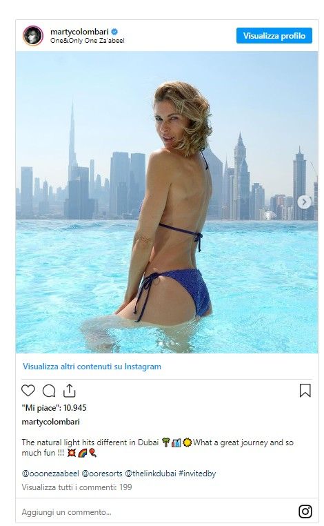 Martina Colombari bikini in piscina a Dubai I fan Non puoi farlo La replica