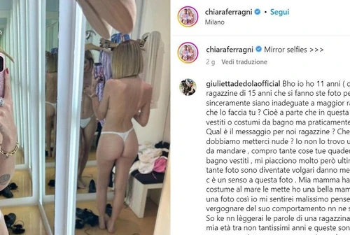 Chiuso il profilo dell 11enne che aveva criticato il selfie svestito di Chiara Ferragni La sua reazione e quella della madre