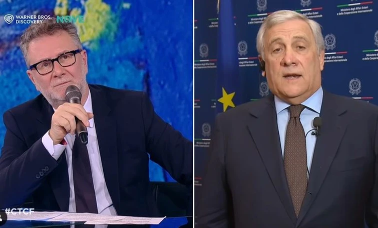 Fabio Fazio e Tajani a Che tempo che fa sul Nove