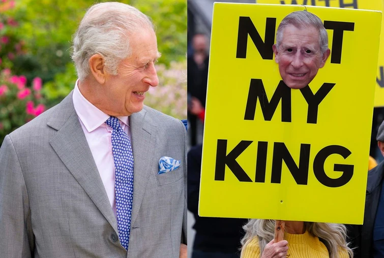 &quot;Abbasso la corona&quot;, Re Carlo e la protesta anti monarchica che gli rovina la festa per il primo anniversario di regno
