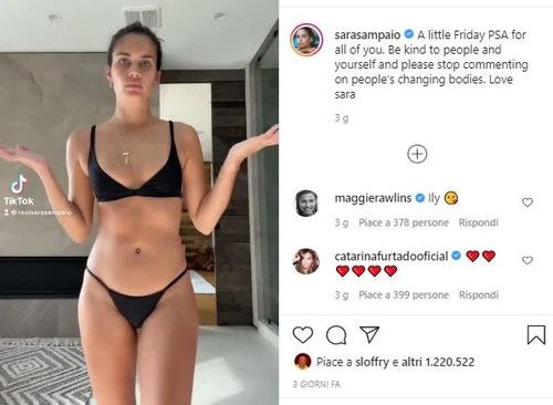 Sara Sampaio svela la verità sui corpi perfetti delle modelle e lo fa con un video che mostra tutti i trucchetti