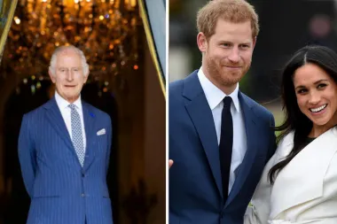 Carlo, Harry e Meghan (Ansa)