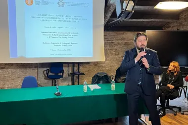 I progetti turistici di San Marino all’Università di Urbino, lezione di Pedini Amati