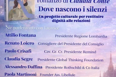 Il 24 marzo a Milano la presentazione del nuovo romanzo di Claudia Conte “Dove nascono i silenzi”