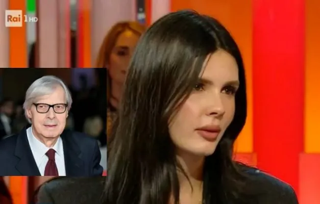 Vittorio Sgarbi ed Evelina (Ansa)