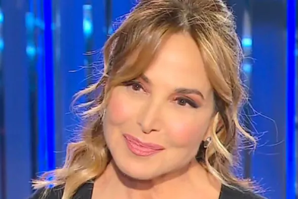 Barbara D'Urso ospite a "Domenica in" (Foto Ansa)