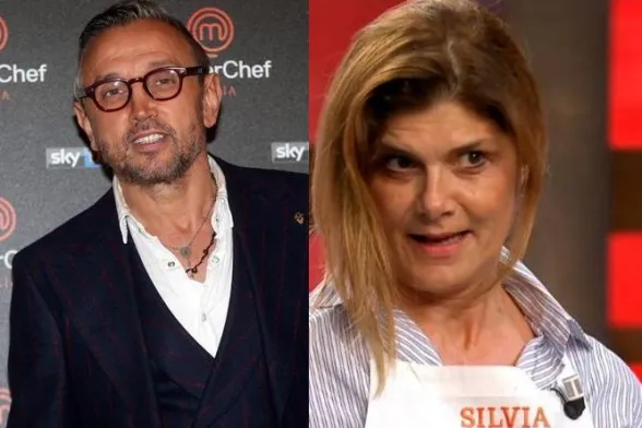 Bruno Barbieri e la concorrente Silvia Zummo a Masterchef12