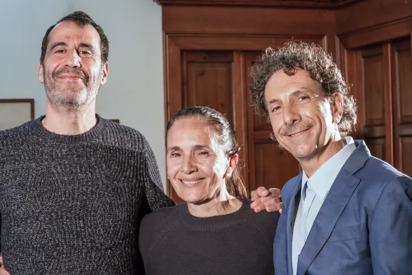 Da sinistra Antonello Murgia, Rosamaria Casula e Fabio Marceddu