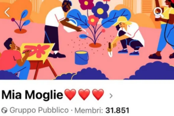 Gruppo Facebook "Mia moglie" (Ansa)