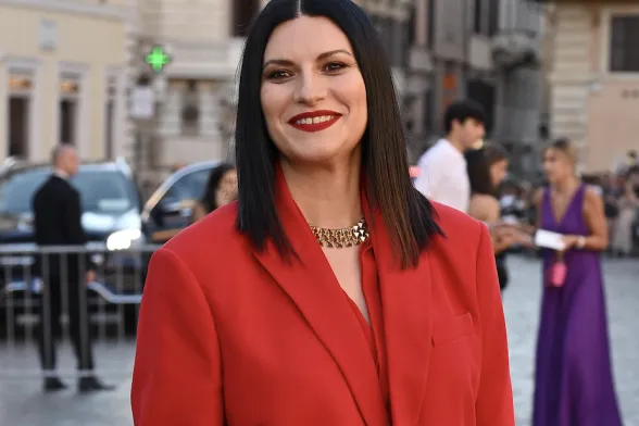 Laura Pausini a Sanremo (Ansa)