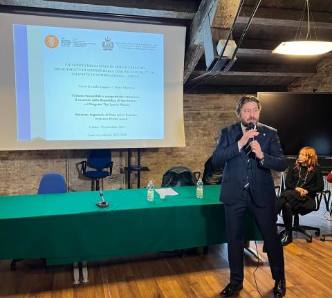 I progetti turistici di San Marino all’Università di Urbino, lezione di Pedini Amati